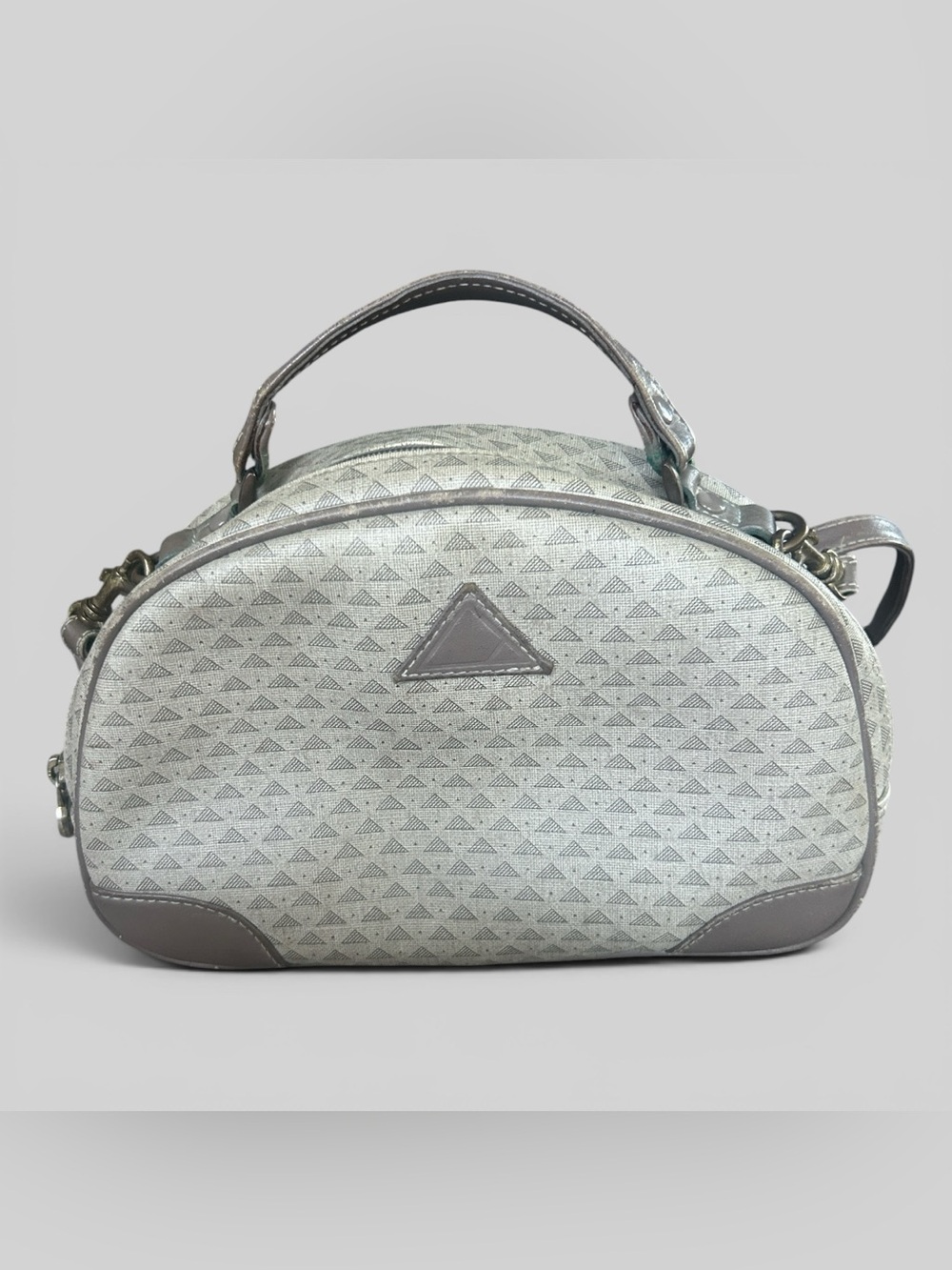 Vintage Rare Liz Claiborne dome shaped leather accent crossbody 1984 iconic
